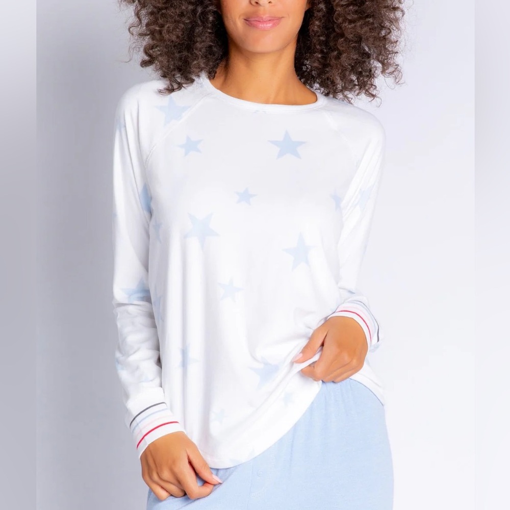 P.J. Salvage White Star Long Sleeve Top